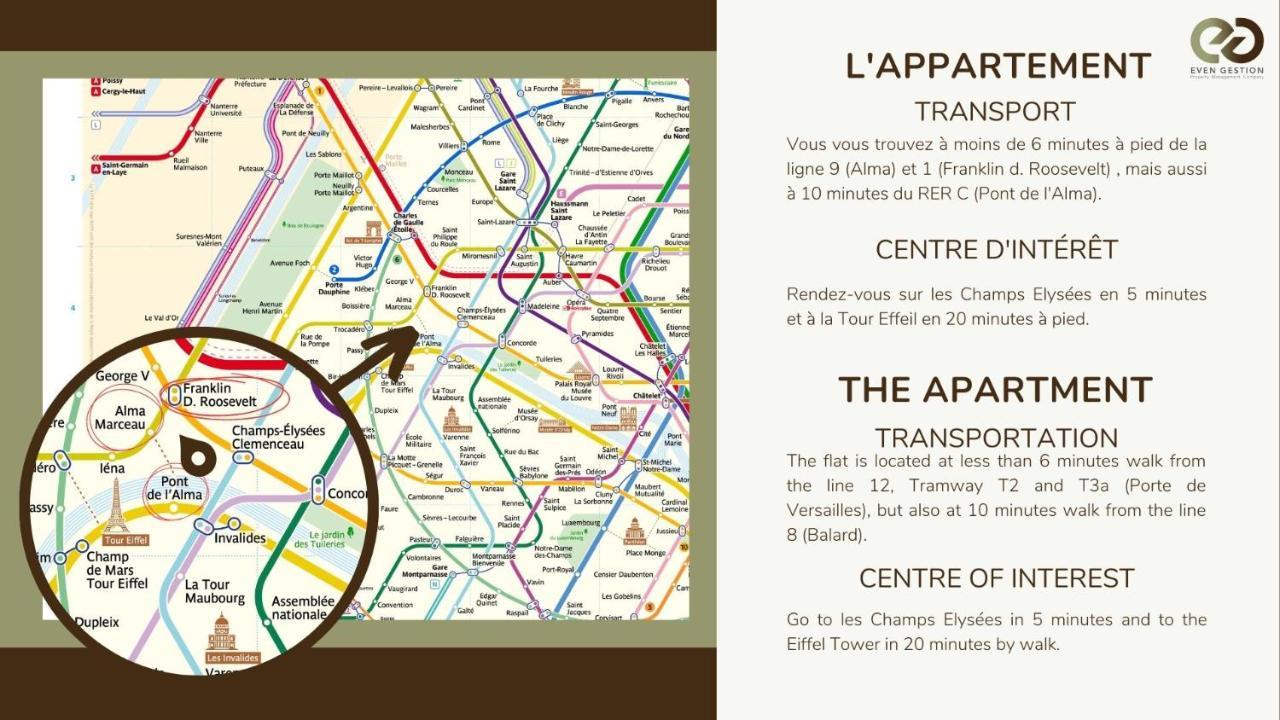 Champs Elysees!Montaigne, New Luxurious 6Pers Flat Paris Exterior photo